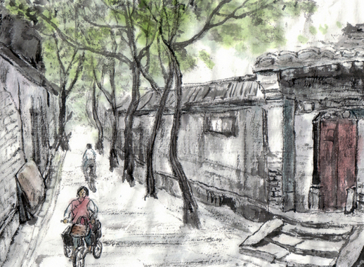 四合院手繪圖(2) 四合院設(shè)計(jì),展現(xiàn)出幽然雅靜。